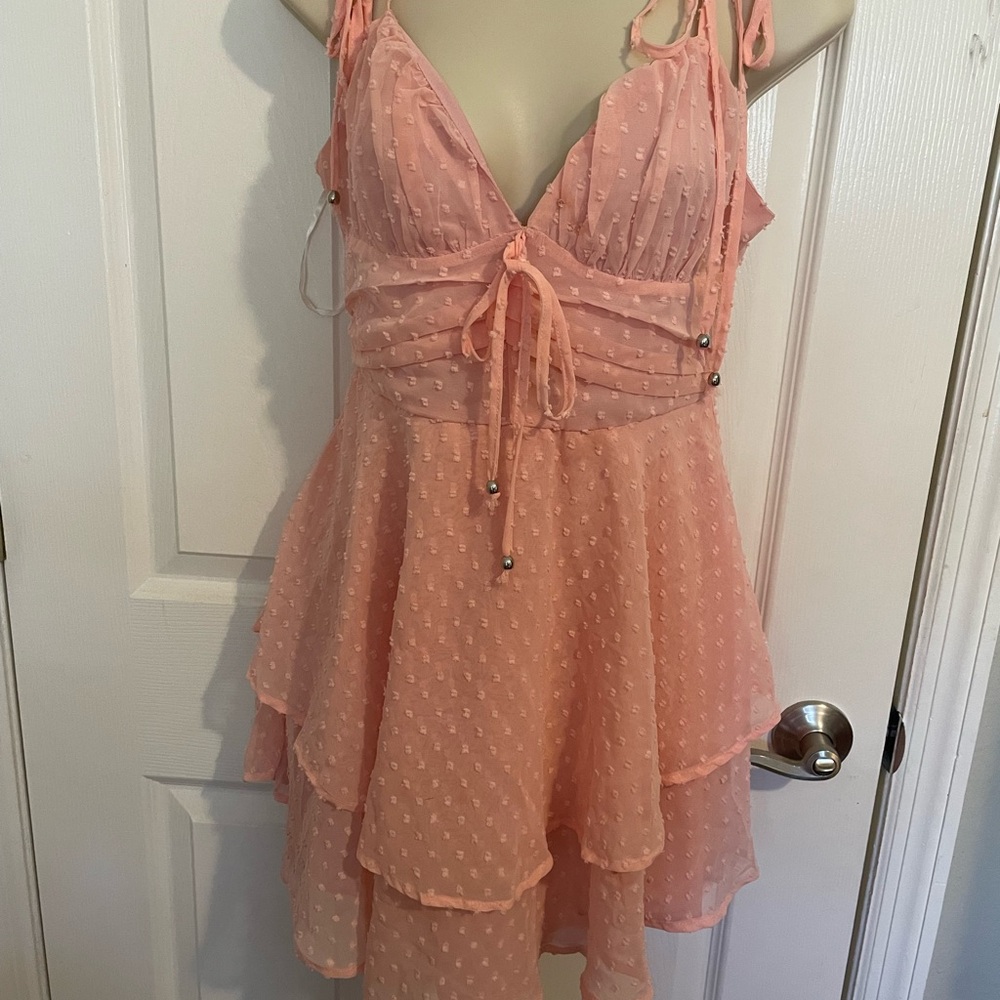 Elegant Pink Layered sundress